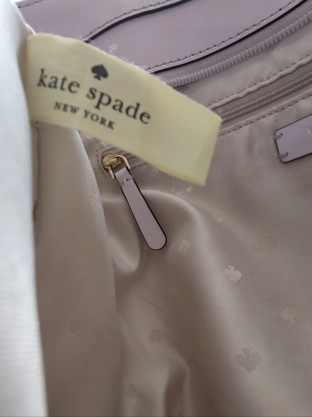 Kate Spade Pale Lilac Leather Tote Bag